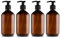 Neborn 4Pcs 500ml Botellas de dispensador de jabón Botellas de Bomba rellenables para dispensar lociones Champús (A)