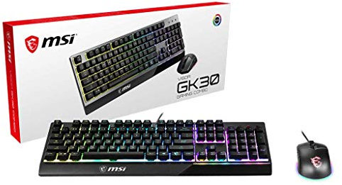 MSI VIGOR GK30 TECLADO GAMING + CLUTCH GM11 RATÓN GAMING 5000DPI