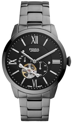 Fossil Townsman Herren Automatikuhr mit mechanischem Uhrwerk und Skelett-Zifferblatt