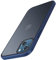 TENDLIN Compatible with iPhone 13 Case Translucent Matte Hard Back with Soft Silicone Bumper Comfortable Case (Blue)