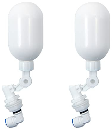 CENPEK 2Pcs Float Ball Valve Shut Off for Automatic Water Bowl Tank Mount with Adjustable Arm for Ponds Livestock Water Trough Aquariums Aquaculture Hydroponics
