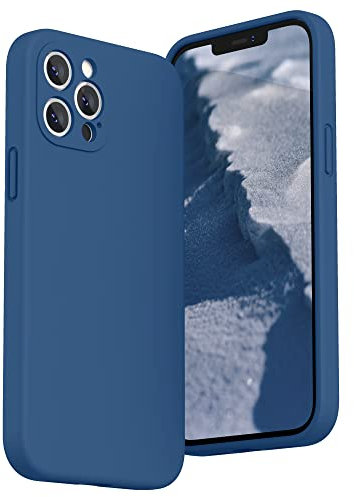SURPHY Silikon Hülle für iPhone 12 Pro Max 6,7 Zoll, Individueller Schutz für jedes Objektiv, Präzise Passform, Eisblau
