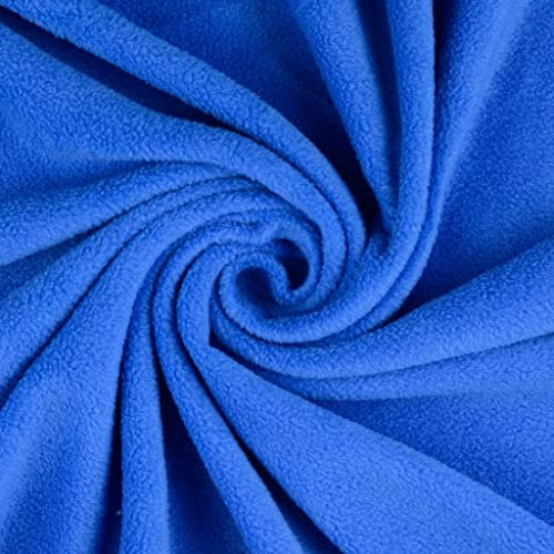 Polarfleece Antipilling ARTHUR von Stofftreff Santi®-0,5 m Schritte -64 x Uni Farben - Kuschelfleece -Meterware - Fleece Stoff- 400g/m- Decken, Nähen (Royalblau-5027-arthur)