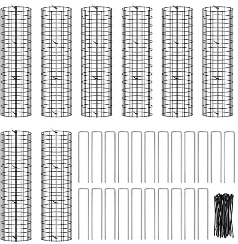Lot de 8 Protections pour Tronc d'arbre en Fer avec 48 Attaches et 20 Clous en métal pour protéger Les écorces en Maille d'arbres