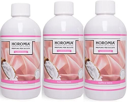 Horomia Soffice Talco, 3x500 ml, Ammorbidente per Bucato