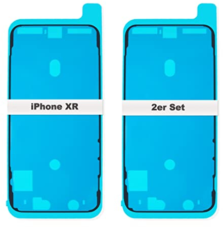 IS-TECK Juego de 2 adhesivos de repuesto para iPhone XR para pantalla y carcasa de marco, adhesivo LCD resistente al agua