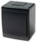 Interrupteur simple IP44 16 A/250 V Schuko - Montage en saillie - Pour pièces humides - Noir