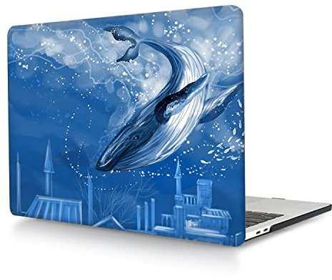 Laptop Hard Shell Case Compatible with MacBook 12 inch with Retina Display 2017 2016 2015 Release Model A1534, Color Printing Plastic Protective Hard Shell Case Cover, Blue Dolphin