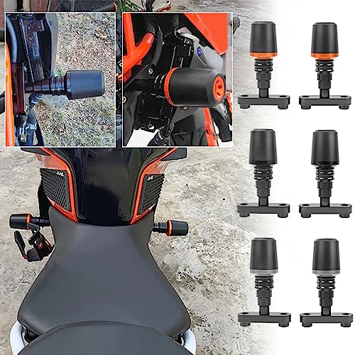 Motorrad-Aluminium-Motorseiten-Fallschutz-Rahmenschieber, kompatibel mit K.T.M Duke 125 200 250 390 DUKE125 DUKE200 DUKE250 DUKE390 Teil 2017 2018 2019 2020 2021 2022 (Orange)
