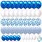 Luftballons Blau Geburtstagsdeko, 70 Stück Blaue Luftballon Metallic Ballons Blau Konfetti Luftballons Helium Ballons Luftballon Weiße für Junge Taufe Babyparty Hochzeit Party Deko (Blau)