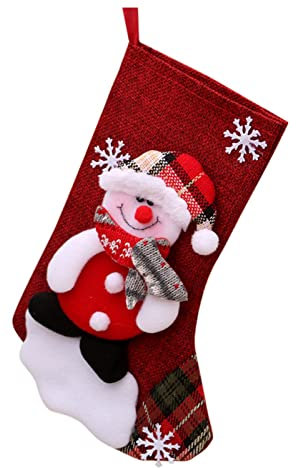 Weihnachtsstrümpfe Nikolausstiefel Weihnachten Geschenktaschen Hängende Strümpfe mit 3D Cartoon Katze und Welpe Personalisierter Nikolaussocke Schwarz Weihnachtssocken Kamin (S3-A, M)