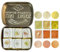 CSY art gallery 6er-Set handgefertigte Mica-Aquarellfarben – Metallic-Glitzer-Schimmer-Aquarellfarben – Orange und Gelbe Acuarela-Blechpalette – Lustiges Geschenk für Künstler (Manhattan Sunset)