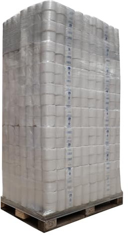 oecolife Toilettenpapier Classic Plus, 2-lagig, 1 Palette mit 1600 Rollen,40x40 Rollen à 380 Blatt, weich, recycling, saugstark, nachhaltiges Klopapier, WC Papier, Großmenge
