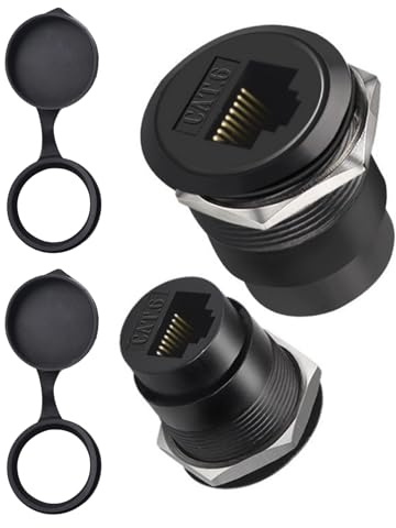 YUGSHNKFC RJ45 Panel Mount Connector Cat6 Female To Through Ethernet Extension Coupler Adapter Transmission Gigabit Ethernet To