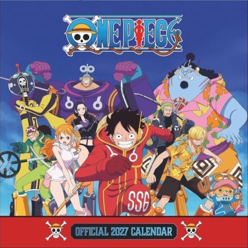 One Piece Broschurkalender 2027: Mit diesem Anime-Kalender können Fans die Abenteuer der Strohhutbande hautnah miterleben. Schöne Geschenkidee für Manga-Freunde. 30,5 x 30,5 cm