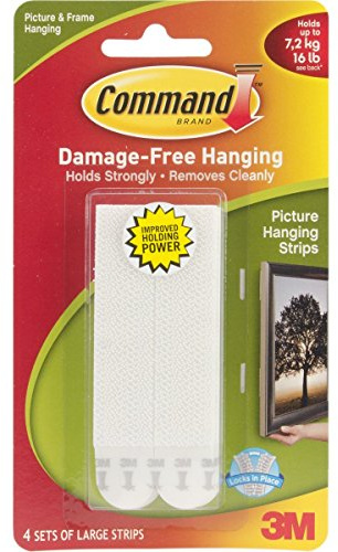 Command Large Picture Hanging Strips, 17206 - Pack 3