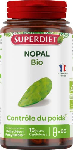 SUPERDIET - NOPAL BIO 90 – Contrôle du poids – Phytothérapie – Fabrication française – 90 gélules