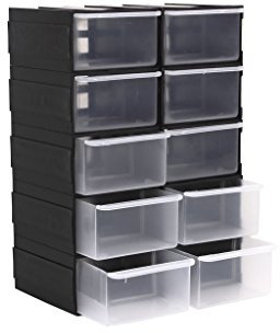 Cofan Armario de 10 gavetas | Dimensiones 155 x 100 x 225 mm | Fabricada en Polipropileno