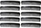COM-FOUR® 10x Haarkamm, fein- und grobgezahnter Frisierkamm, handlicher und robuster Taschenkamm (010 Stück - schwarz)