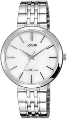 Lorus Klassik Damen-Uhr Edelstahl mit Metallband RG281MX9