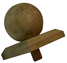 1 X Pfostenkappe Kugel Holz imprägniert 80X80mm für 70X70mm Pfosten 8X8cm > für 7X7cm Pfosten