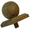 1 X Pfostenkappe Kugel Holz imprägniert 80X80mm für 70X70mm Pfosten 8X8cm > für 7X7cm Pfosten