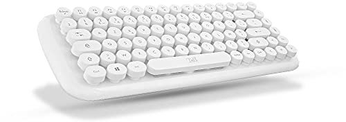 T'nB Clavier Sans Fil Bluetooth Compatible Rétro (Blanc)