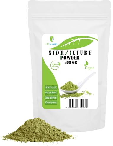 SIDR (JUJUBE) PULVER - 300gr - Ein natürliches Reinigungsmittel Pflanzenpulver | Geeignet für alle Haartypen, auch für dünnes, schwaches und strapaziertes Haar 100% rein und natürlich (300 Gr)