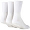 IOMI Footnurse - 3 Pack Unisex Extra Wide Bamboo Diabetic Socks | 4 Sizes | For Swollen Feet & Legs | Smooth Toe Seam | Cushioned Foot (12-14 UK, White)