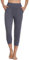 MOVE BEYOND Butterweiche Jogginghose Damen 3/4 Trainingshose Yoga Hose Sommer Capri Sporthose Hoher Bund, Grau, XXL