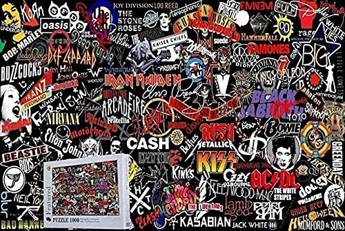 YYLPLLE Top Rock Band Logo Puzzle 1000 Stück Puzzle Erwachsene Dekomprimieren Kinder S Lernspielzeug Kreative Geschenke 50X75Cm