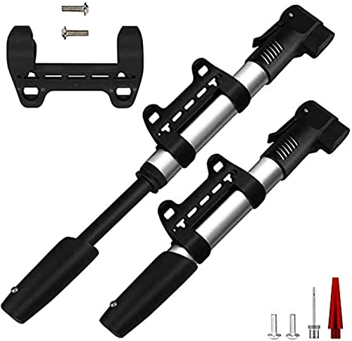 Brateuanoii Mini Bomba De Aire Bicicleta Portatil, Bomba De Aire Bicicleta para Presta y Schrader, Bomba De Aire De Aluminio, Bomba De Bicicleta Ligera, para Bicicleta, MTB, BMX, Pelota