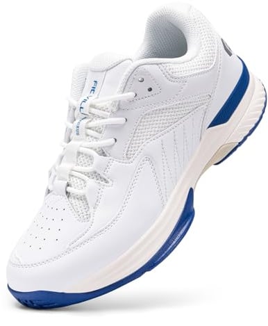 FitVille Mens Wide Fit Tennis Badminton Squash Shoe | Non Slip, Sport, Volleyball Pickleball