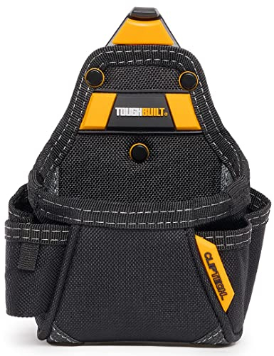 ToughBuilt - Tape Measure/All Purpose Pouch, No-Snag Hidden Seam Pocket, 2 Screw Driver Loops, Rugged 6-Layer Construction, 5 Pockets and Loops - (TB-CT-25-UK)