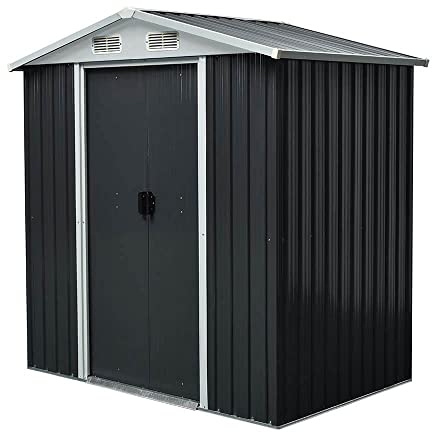 HOME DELUXE - Geräteschuppen BOHIO - Größe: L - Maße 204 x 131 x 190 cm, Raumfläche 2,5 m², inkl. Fundament I Gerätehaus Gartenschuppen Gartenschrank