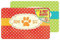 JMS we create smile Set of 2 Plastic Pet Feeding Placemats in Assorted Colour & Design - Food Mat for Dogs,Cats or Pets (Paws Off)