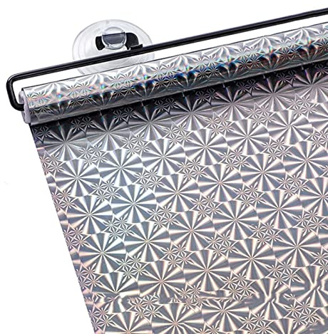 KGUDYS Blackout Venetian Blinds with Suction Cups,UV-proof Curtains, PVC Venetian Blinds, Very Suitable For Car Temporary Sunshades, Home/Car Windows and Doors, No Drilling,Silver-40x60cm/15.7x23.6in