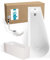 Calmwaters® Raumsparende Eckbadewanne 160x70 cm, Set mit Acrylwanne Essential Small, Wannenträger, Ab- und Überlaufgarnitur, platzsparende Badewanne rechter Ausführung, 160 x 70 cm, Weiß, 99000328