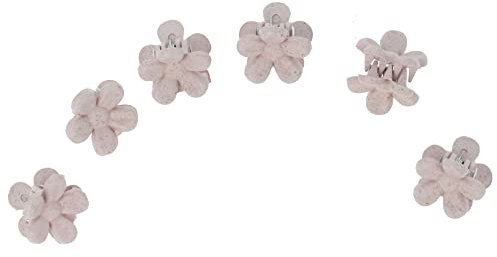 PARSA Beauty Nature Kids Haarklammer Blütenform aus Weizenstroh (6 Stück) – Klimaneutrale Haarspange für Kinder als Haar Accessoire – Hair Clip zum befestigen von Strähnen
