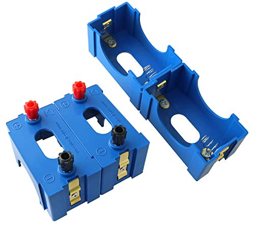 ZZLZX D-Cell Battery Holder 4PCS 72x40x50 mm / 2.83x1.57x1.96 Inches Series or Parallel Physical Science Plastic D Size Battery Case Physics D Battery Holder