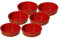 Traditional Handmade Spanish Tapas Cazuelas Serving Bowls Set of 6 Red Glazed Ceramic Terracotta Clay Dishes 11.5cm Dia