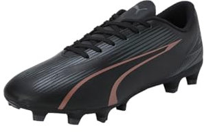 PUMA Ultra Play FG/AG, Soccer Shoe Uomo, Black-Copper Rose, 42.5 EU