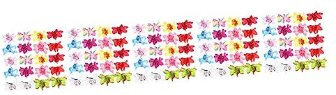 minkissy 100 Stk Kopfschmuck Aus Künstlichen Blumen Orchidee Krokodilklemmen Hochzeitsdekoration Blumenkopfschmuck Sommerdeko Boho-hochzeitsdeko Blumenklammern Fräulein Stoff Hawaii Haar