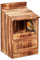 Relaxdays Nistkasten für Halbhöhlenbrüter, aufklappbar, Einflugspalt HxB: 10 x 19,5 cm, Vogelhaus zum Aufhängen, Natur