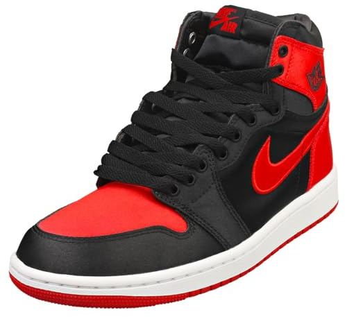 Nike Women's Basketball Shoe, Black/University Red-white-satin, 7 UK