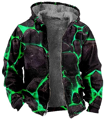 frolicddlook Winterjacke Herren Norweger Jacke Herren Windbreaker Jacke Herren Angelbekleidung Herren Winterjacken Jacken Für Herren Übergangsjacke Herren Winter Kunstlederjacke Herren