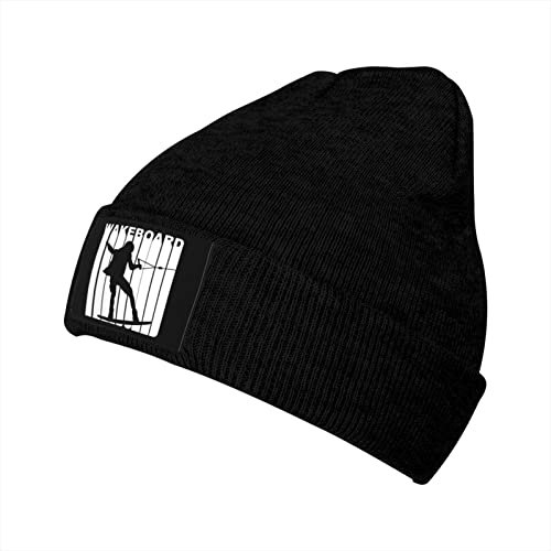 934 Wintermütze Silhouette Wakeboard Strickmützen Unisex Mütze Leichtem Winter Beanie Mütze Für Damen Skifahren Herren