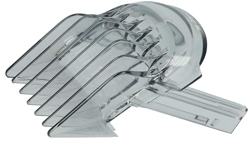 vhbw Kammaufsatz 16 | 28 mm kompatibel mit Philips HC7650/15, HC5650/15 Haarschneider, Bartschneider - Ersatz-Kamm Grau, Transparent