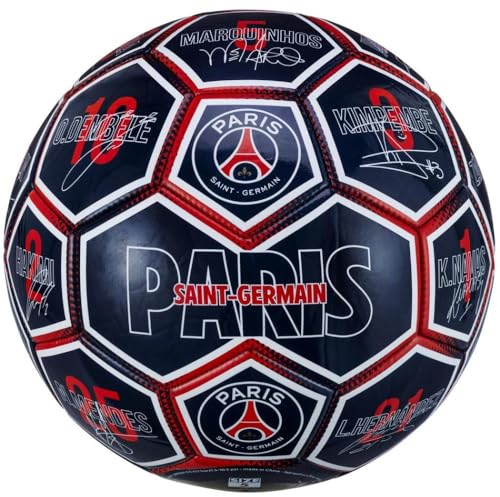 Paris Saint-Germain Fußball PSG – Unterschriften der Spieler – Offizielle Kollektion, Größe 5
