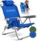 Schleicher - Strandstuhl Campingstuhl Klappstuhl Outdoorstuhl Klappbar Faltbar Ultraleicht Rucksack Kühlfach 150kg belastbar Kissen Getränkehalter Strand Camping Reisen Outdoor - Jetzt Farbe Wählen